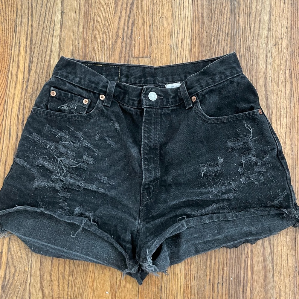Levi's vintage high waisted cut off denim shorts